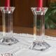 Vintage crystal candlestick pair by Villeroy & Boch - As new condition.