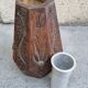 Vase en bois art populaire