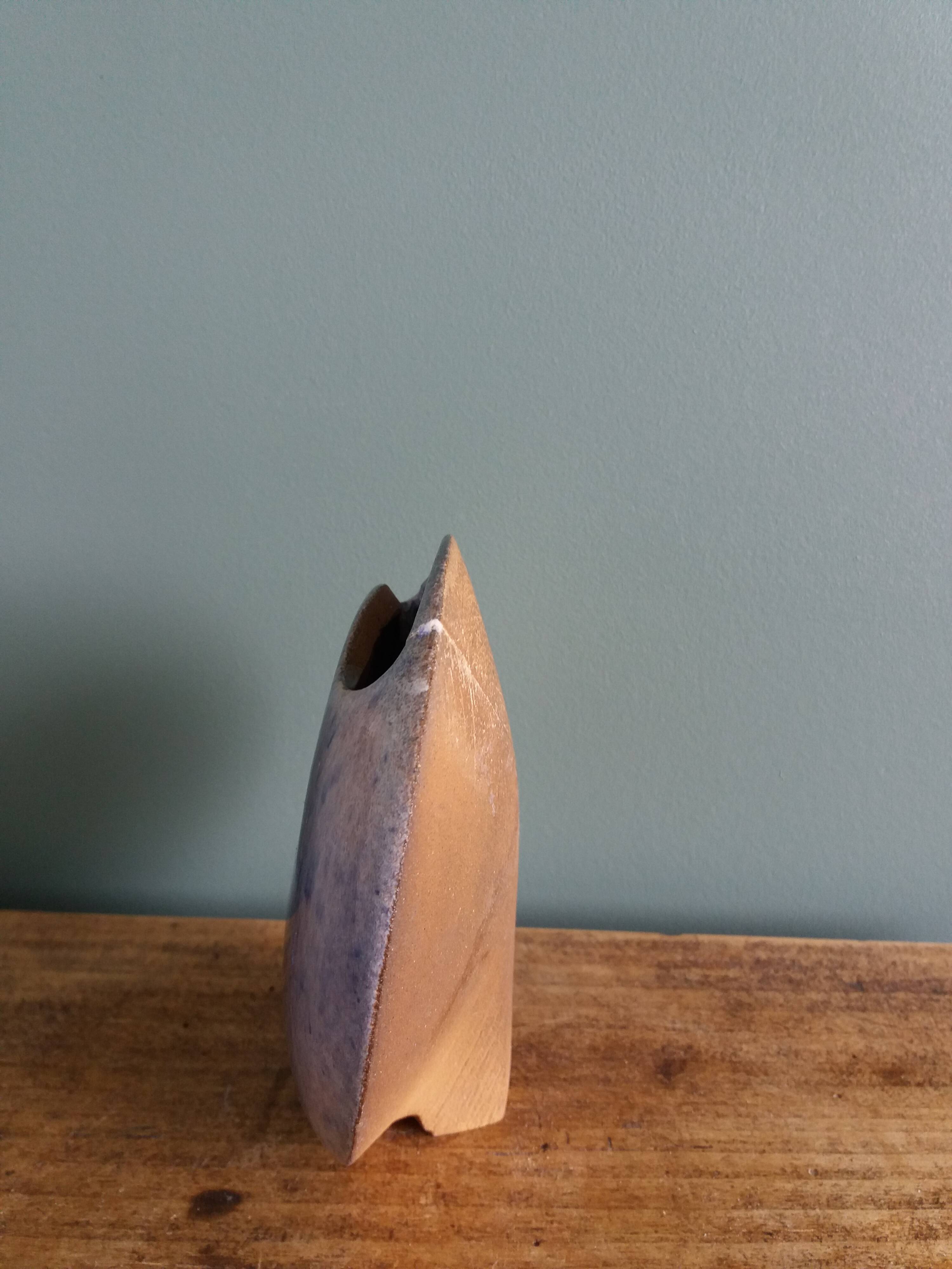 Blue ceramic lentil vase