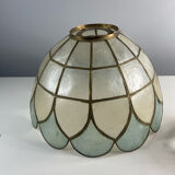 Lampshade in mother-of-pearl and brass 25 cm