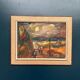 Original Swedish Oil on Panel – “Landscape with Figures” by Lars Niklasson