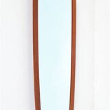 Big fully restored teak wall mirror / Mid-century Danish modern design / 1960s
