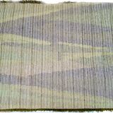 Green scandinavian modernist design wool rya rug woven handmade vintage 1960s