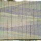 Green scandinavian modernist design wool rya rug woven handmade vintage 1960s