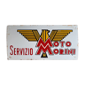 Old enamelled plate "Servizio Moto Morini" 30x60cm 60's