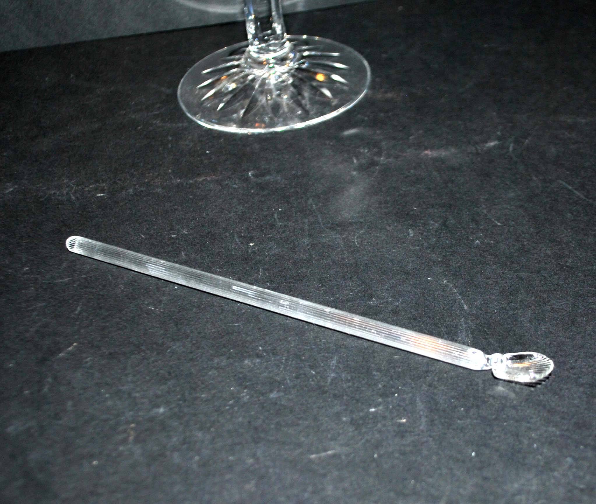 Set of 6 spoons in old blown glass - Eco agitator straws