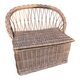 Vintage 1960 wicker storage bench
