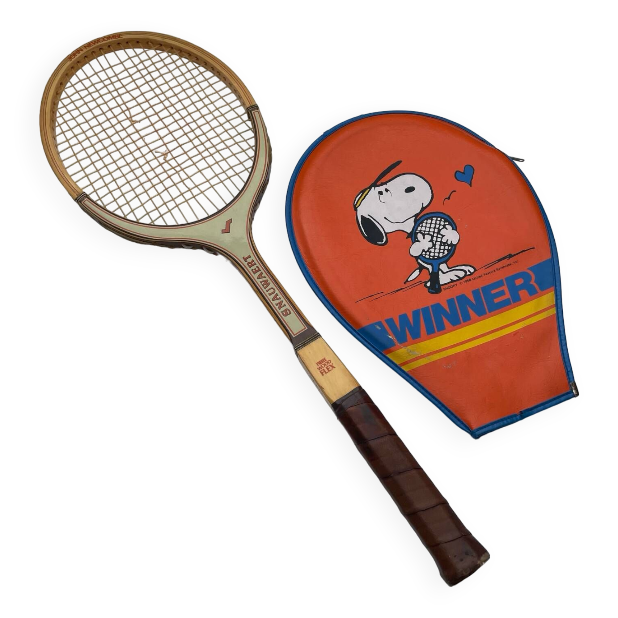 Raquette de tennis Snoopy John Newcombe