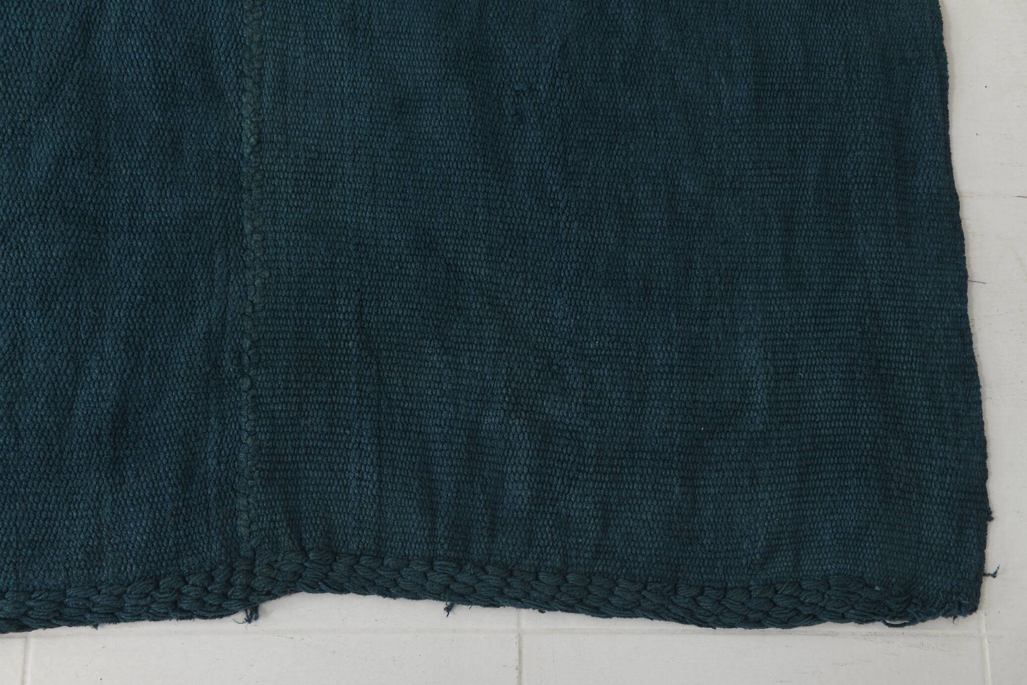 Navy Blue Pattern Handmade Kilim Rug, 128x235 Cm