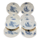 8 Grandes Assiettes Plates Vintage Sarreguemines Flandre Et Surrey Décor Bl