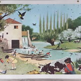 School posters scenes of life - fernand nathan 1967