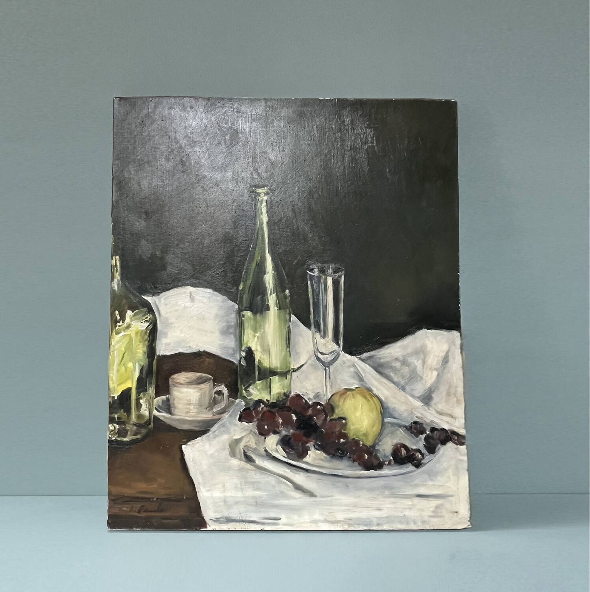 Tableau années 60 "La desserte signé J.Paul