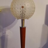 Conical wooden lamp