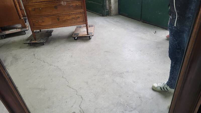 Antique wooden mirror