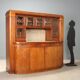 Mahogany buffet with marble and maple inlays.