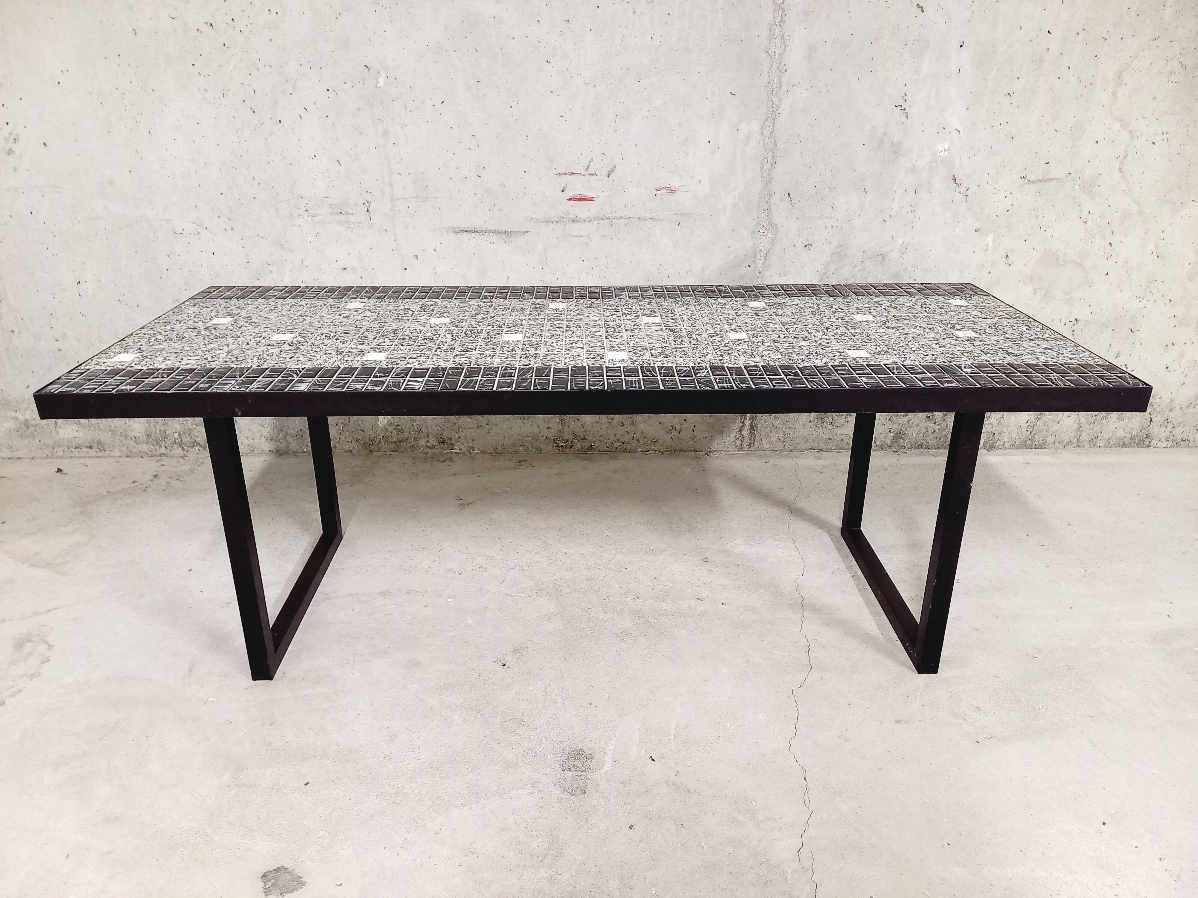 Table basse pieds traîneau vintage années 60