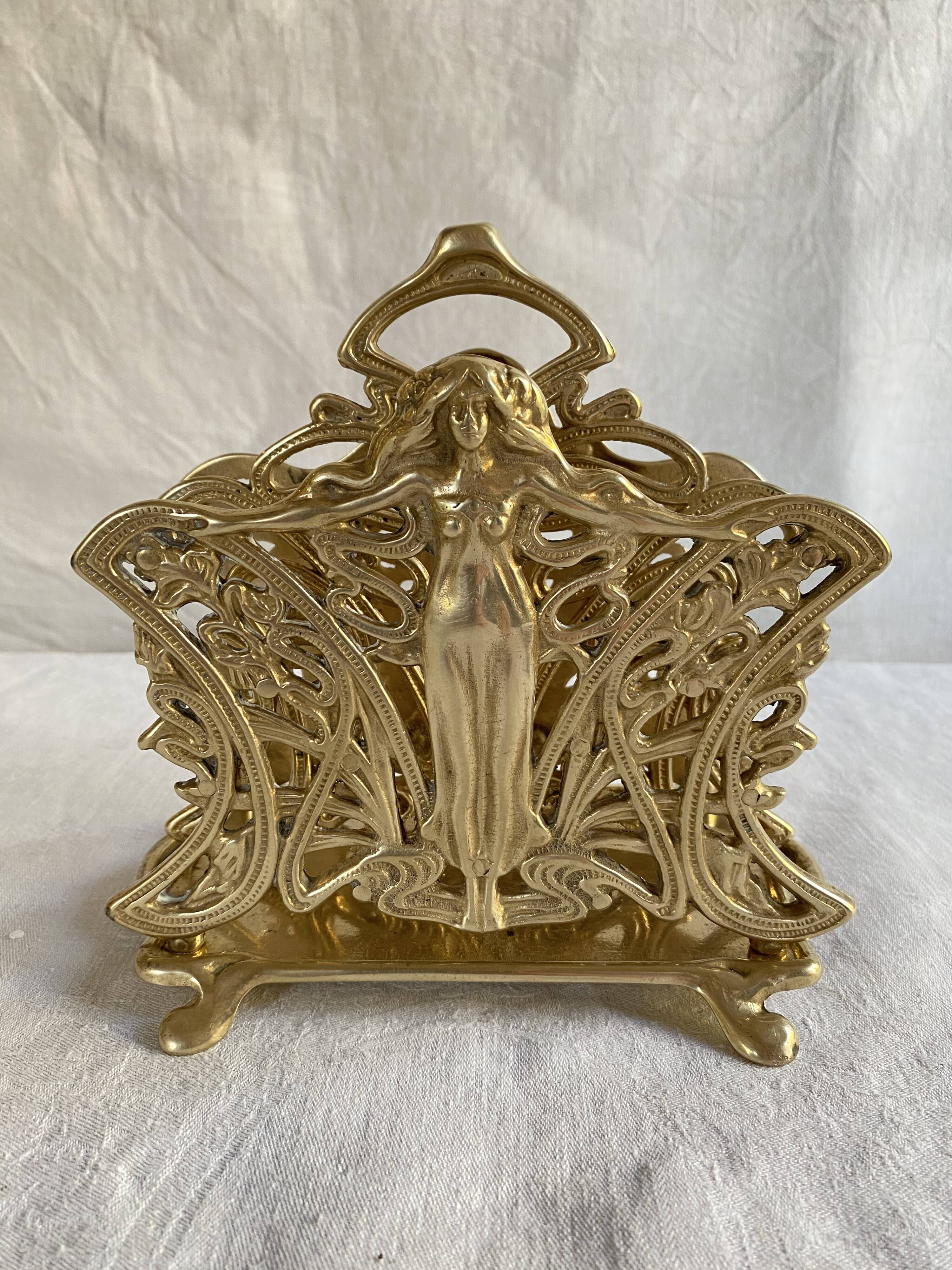 Vintage brass mail door