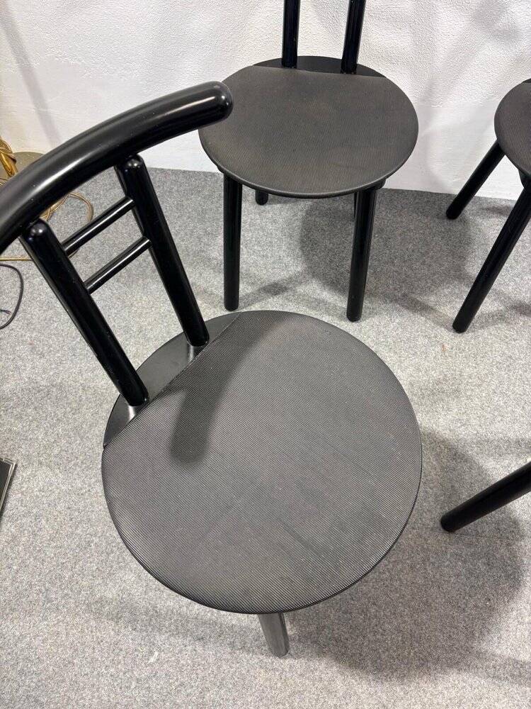 Vintage Italian Chairs, 1980s, Set of 4