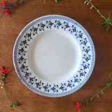 Ancienne Assiette en Faïence Moulin des Loups & Hamage "Bluets"