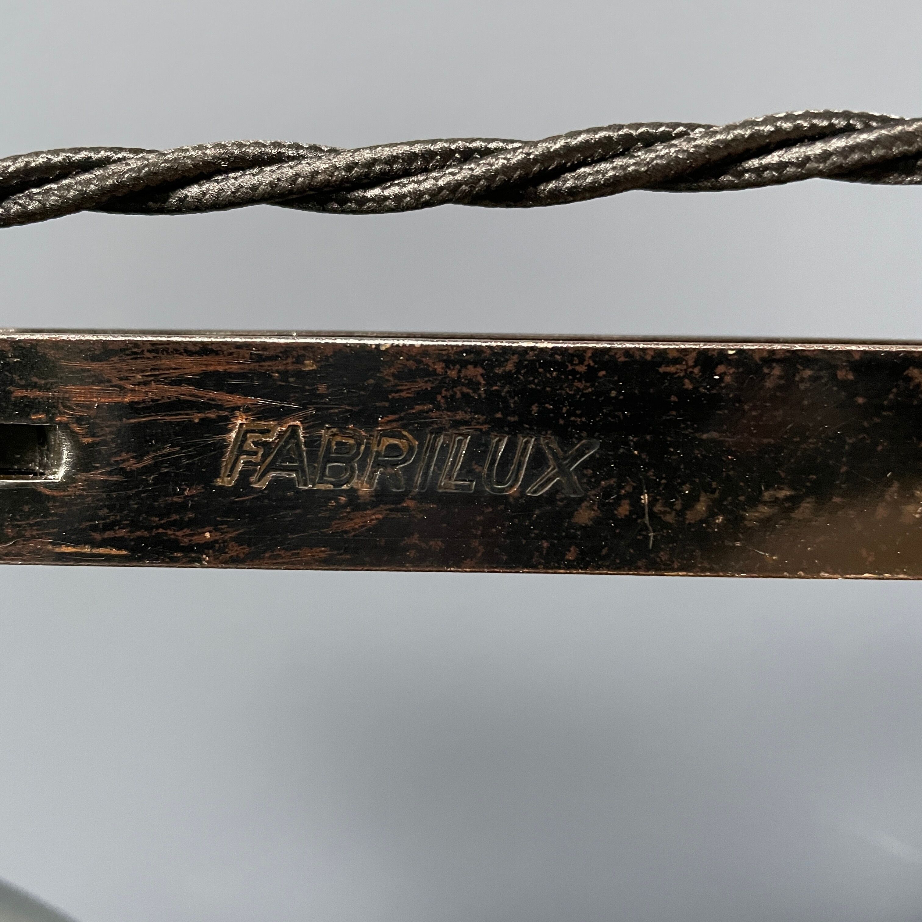 Industrial Fabrilux wall lamp with gray enamel shade