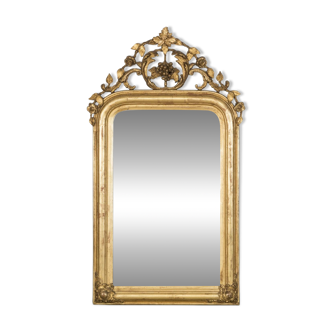 19th C Louis Philippe Mirror with Foliage and Grape Motifs