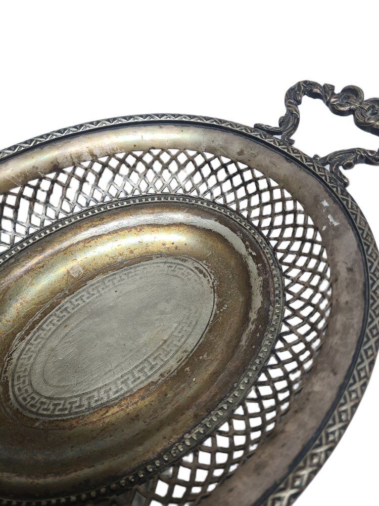 Art Nouveau fruit bowl on stand by Fraget, Poland, 1900s