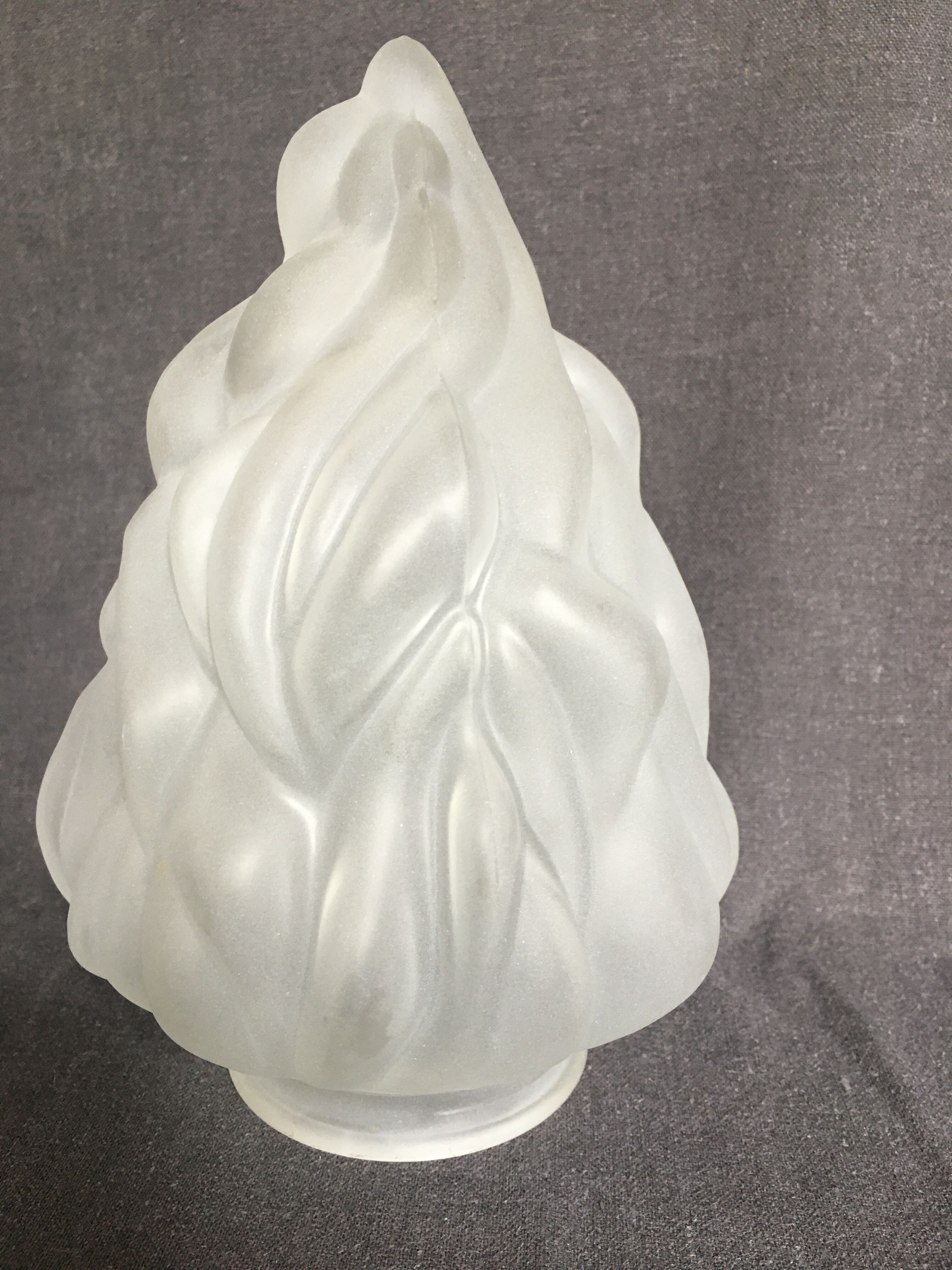 Frosted glass flame lampshade