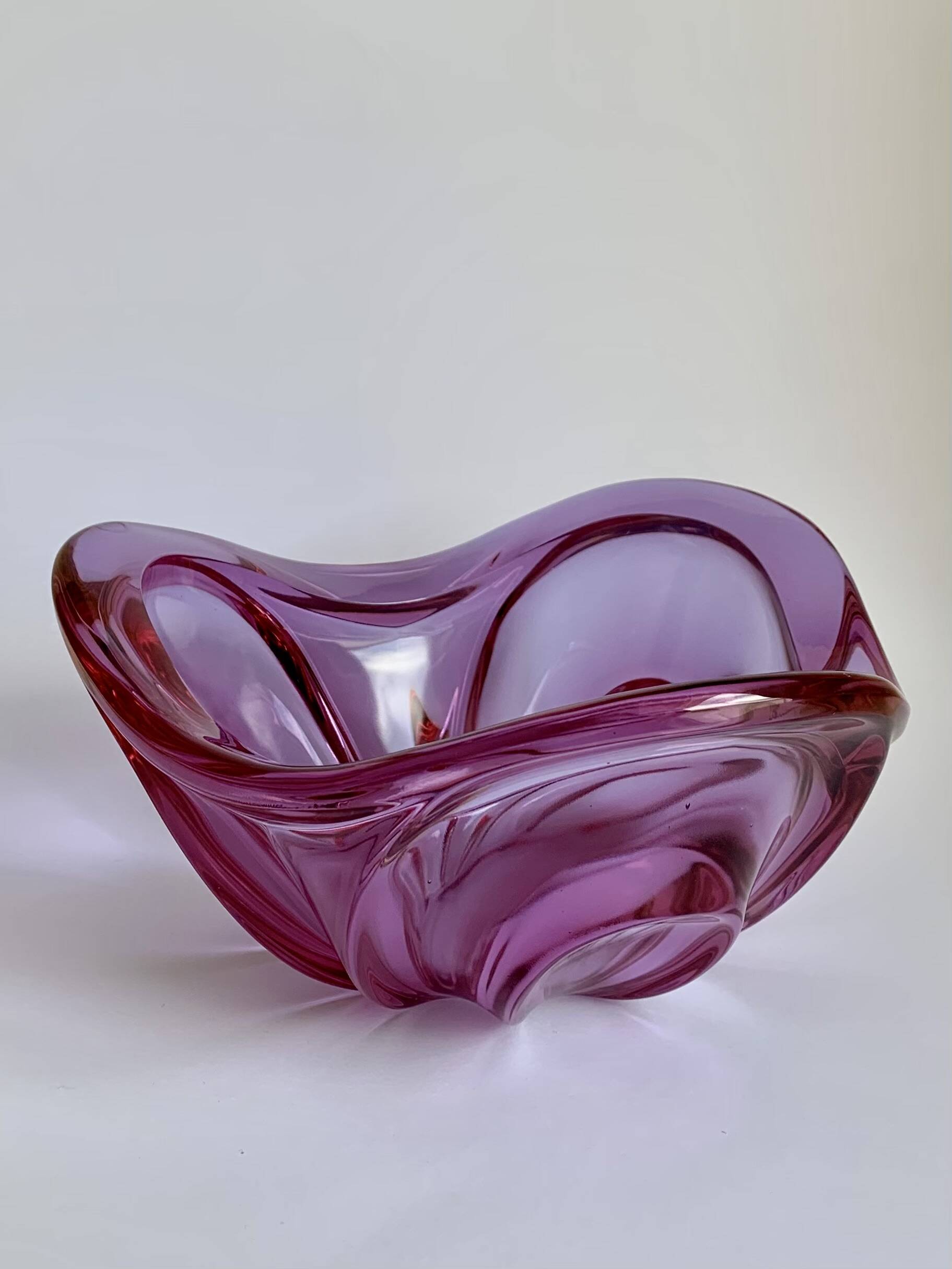 Huge Murano Glass Bowl in Purple