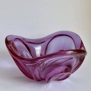 Grand bol en verre de Murano violet