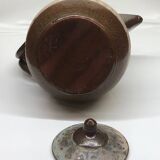 Belgian flamed salted stoneware teapot by Marcellus Aubry