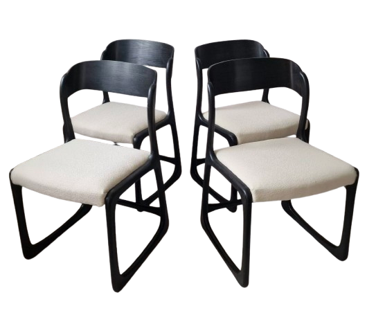 4 Baumann sleigh chairs