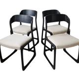 4 Baumann sled chairs
