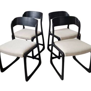 4 Baumann sled chairs