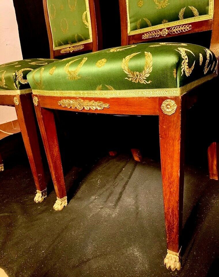 Paire de chaises Empire en acajou