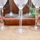 Set of 6 crystal wine glasses with a stud pattern