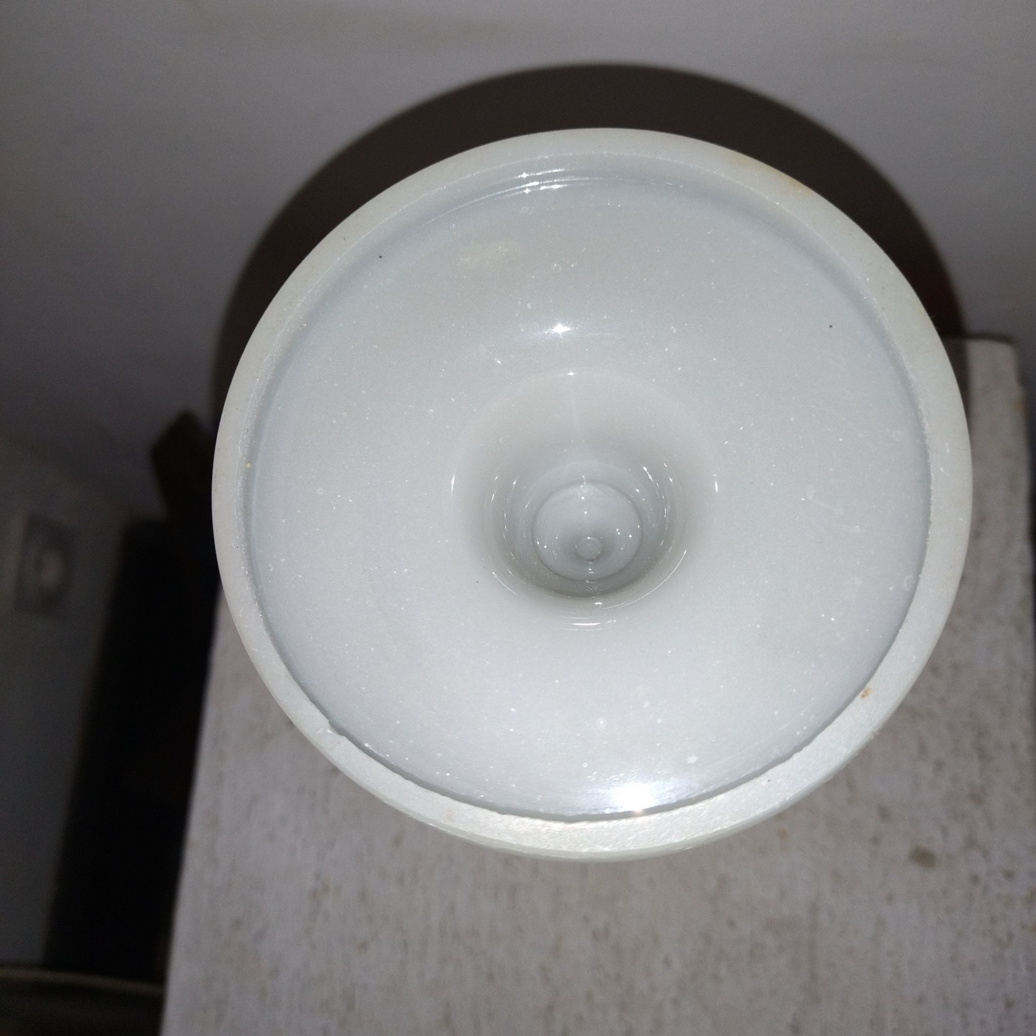Enamelled opaline glass vase