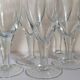 Six XXL blown glass stemmed glasses
