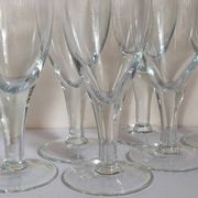 Six verres à pieds en verre soufflé XXL