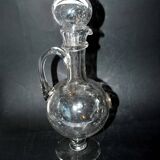 Vintage pitcher carafe in bubble-blown glass from Biot glassworks? H. 34cm