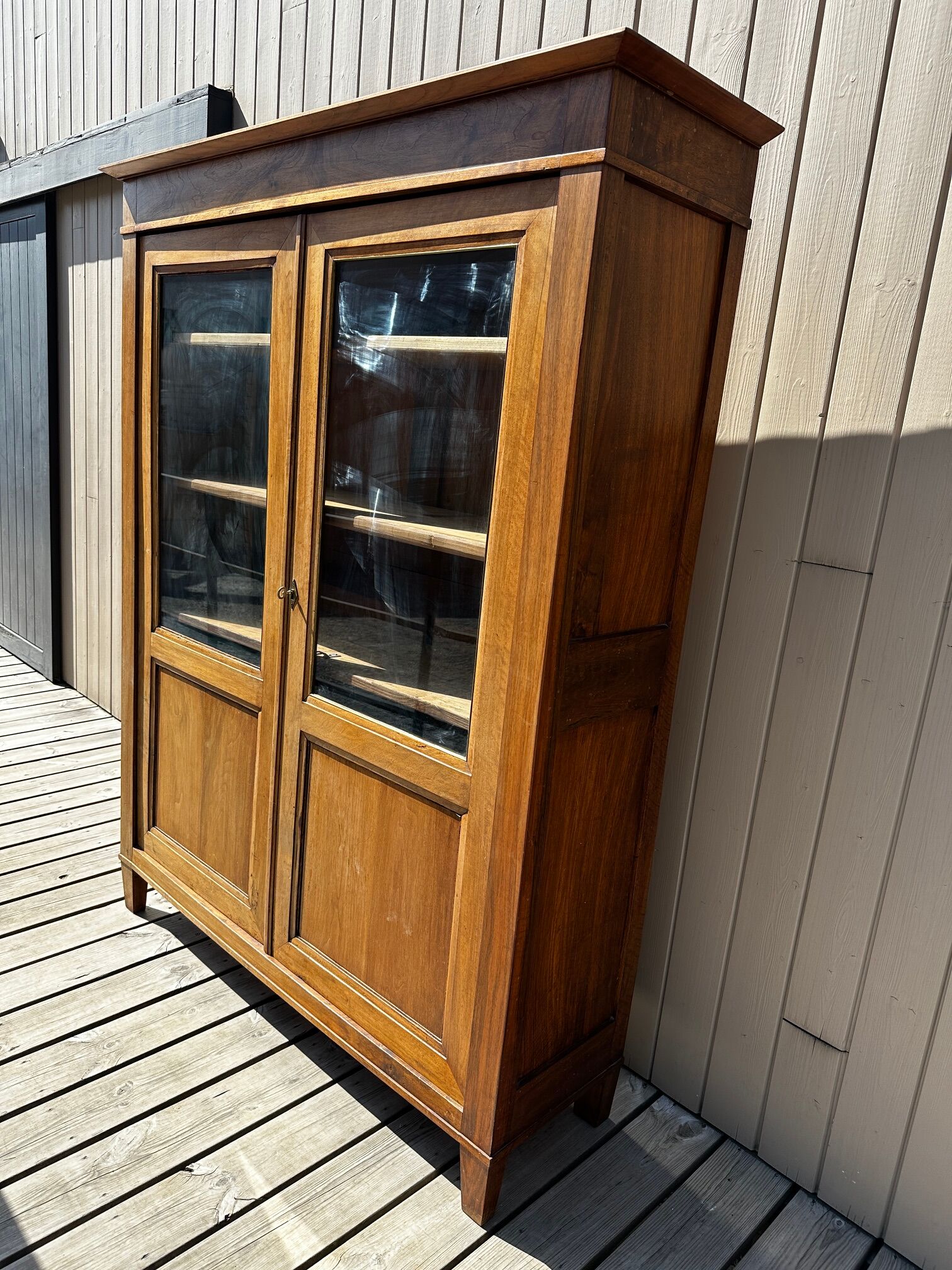 Walnut display cabinet