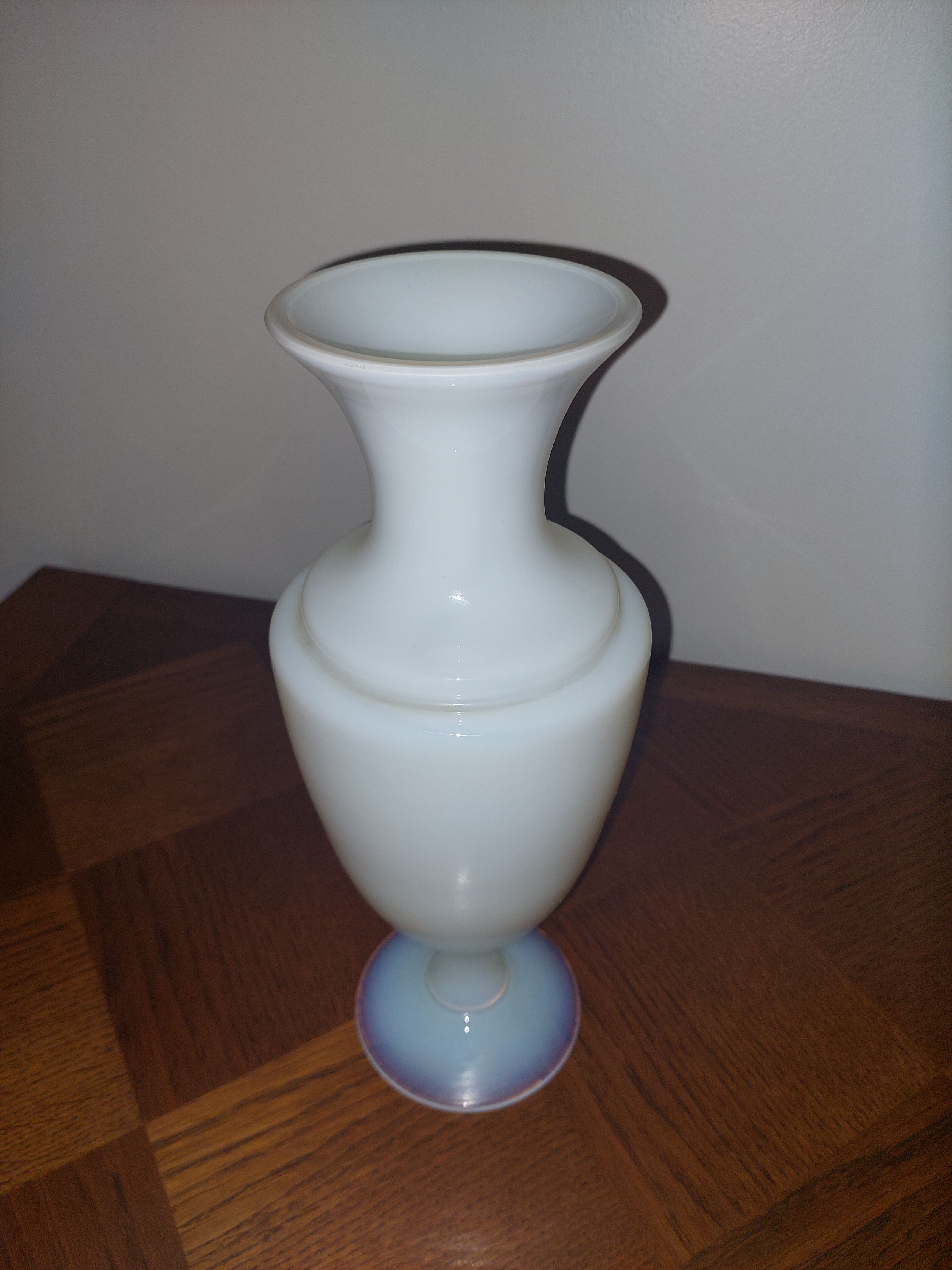 White opaline vase