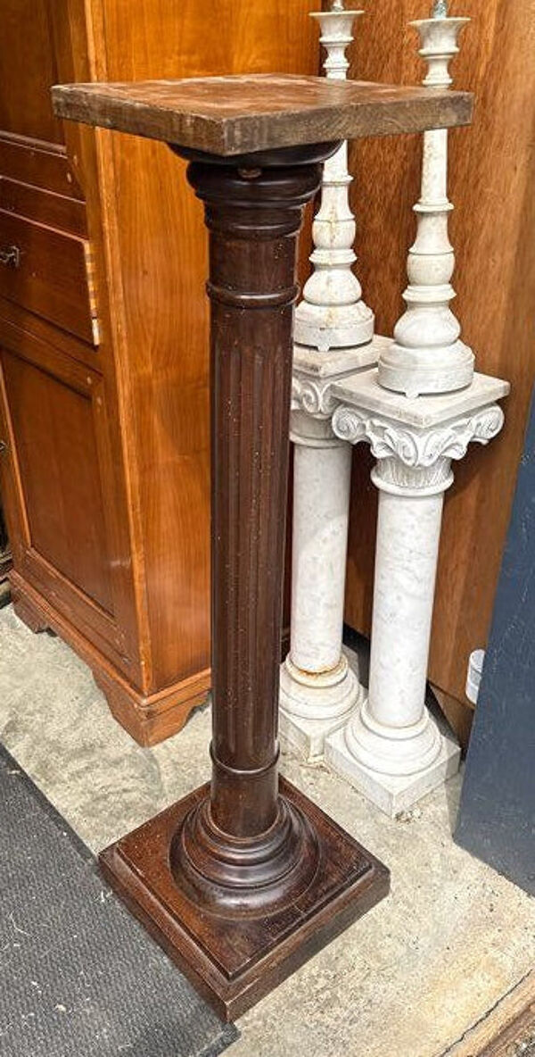 Sellette, colonne vintage en bois