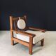 Brutalist Square Oak Lounge Chair, Belgium, 1950s