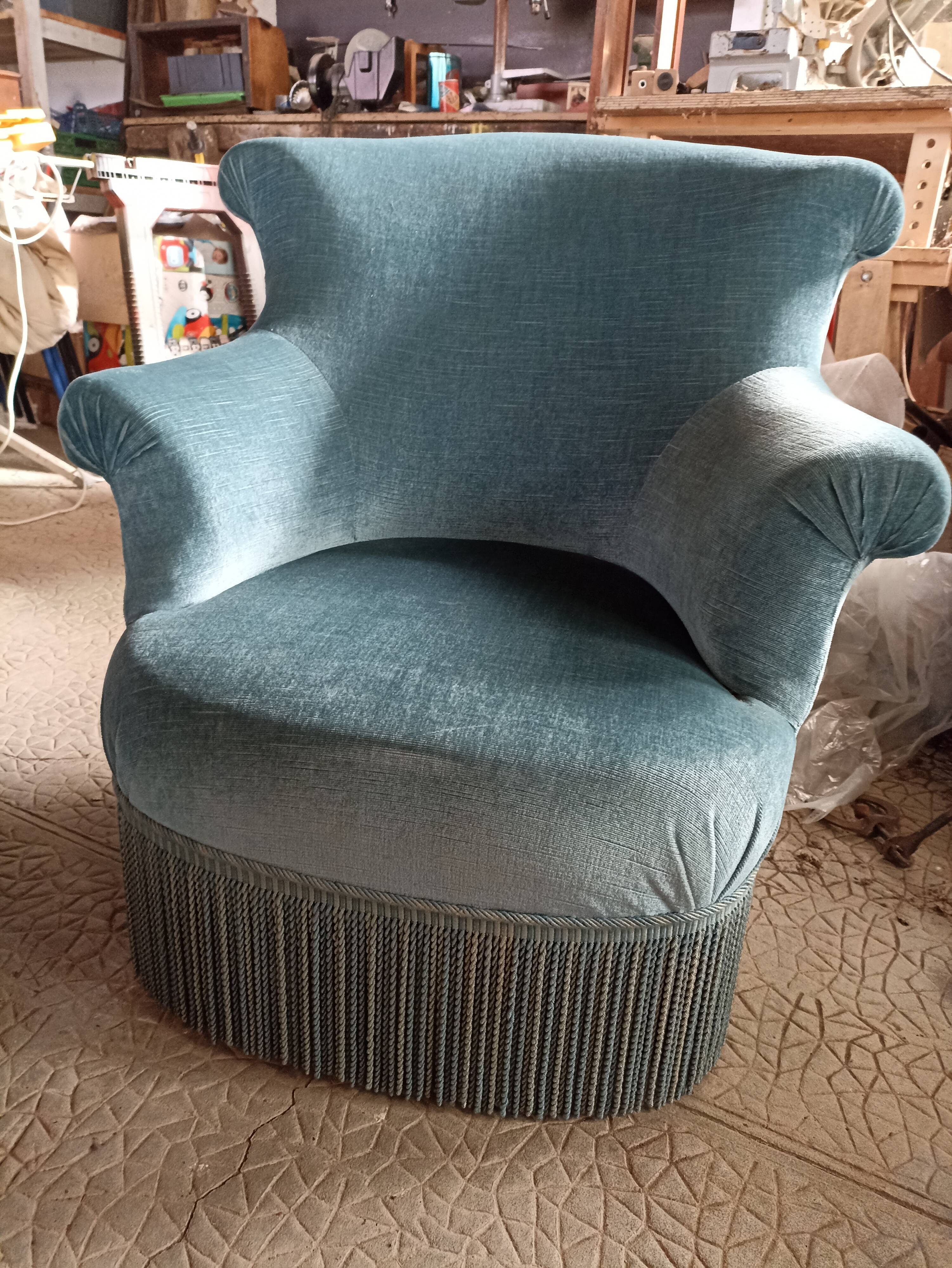 Pair of blue toad chairs
