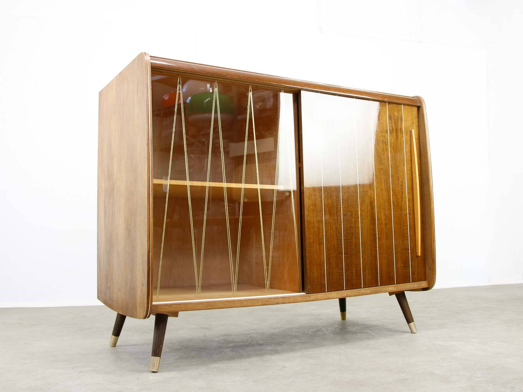 Mid-Century Modern Turntable & LP Sideboard, 1960s