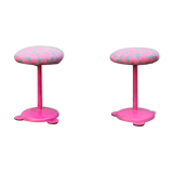 Pair of postmodern stools, italy 80s