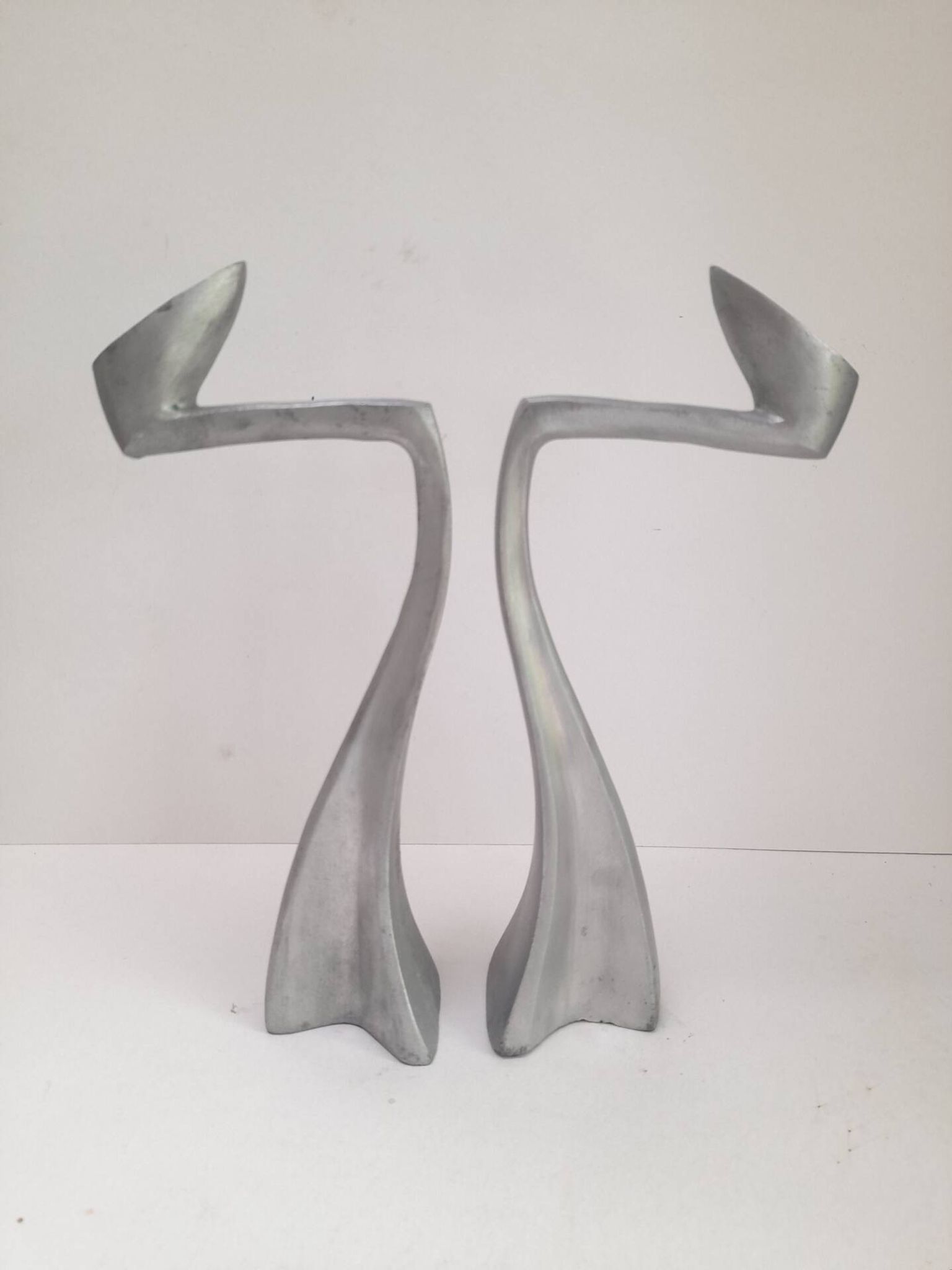 Pair of Swan candlesticks by Matthew Hilton for SCP England