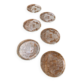 Vintage Swedish glass plates from the mid-century by Kosta Boda, 1960s, set of 6.