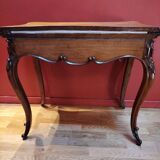 Louis XV style game table in walnut