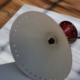 Large Diabolo wall lamp René Mathieu for Lunel burgundy color